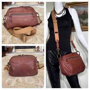 Roots Leather Vintage Crossbody Bag
